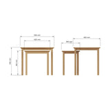Taberno Oak Nest Of 2 Tables Natural Oak