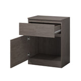 FWStyle Stora 1 Door 1 Drawer Multi-Storage Unit - Rustic Oak