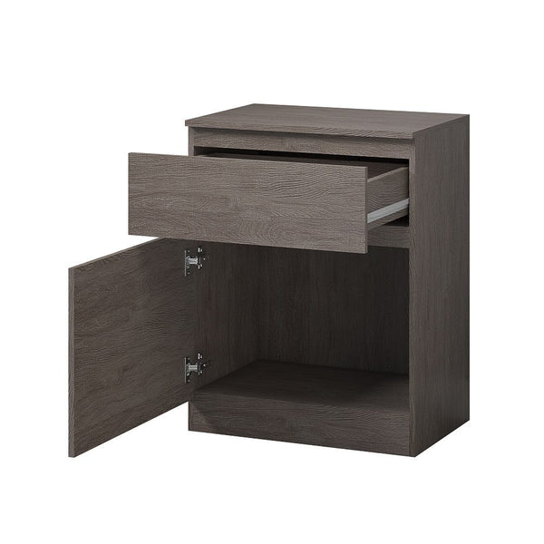 FWStyle Stora 1 Door 1 Drawer Multi-Storage Unit - Rustic Oak