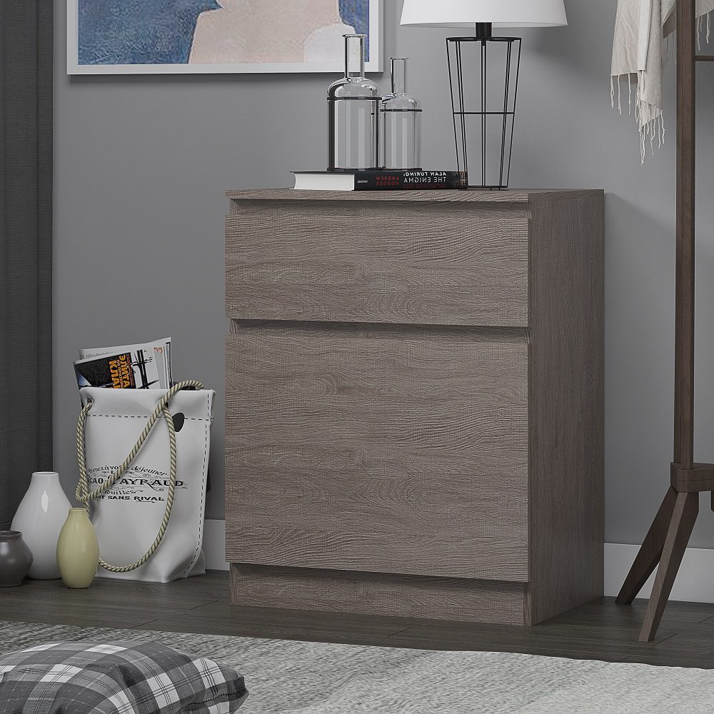 FWStyle Stora 1 Door 1 Drawer Multi-Storage Unit - Rustic Oak