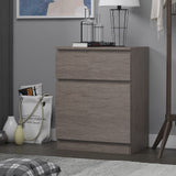 FWStyle Stora 1 Door 1 Drawer Multi-Storage Unit - Rustic Oak