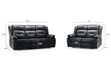 Novie Recliner Sofa Black 3+2 Set