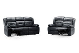 Novie Recliner Sofa Black 3+2 Set