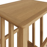 Taberno Oak Magazine Rack Turntable Stand Natural Oak