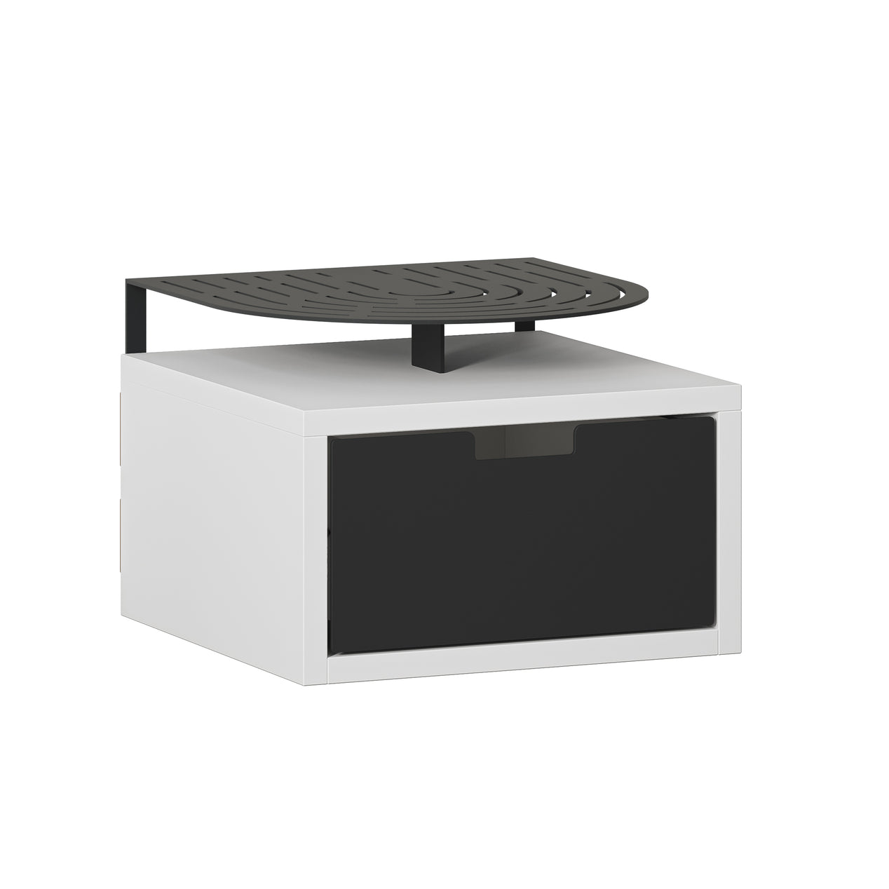 Modern Oslo Nightstand  Bedside Table with Drawer White