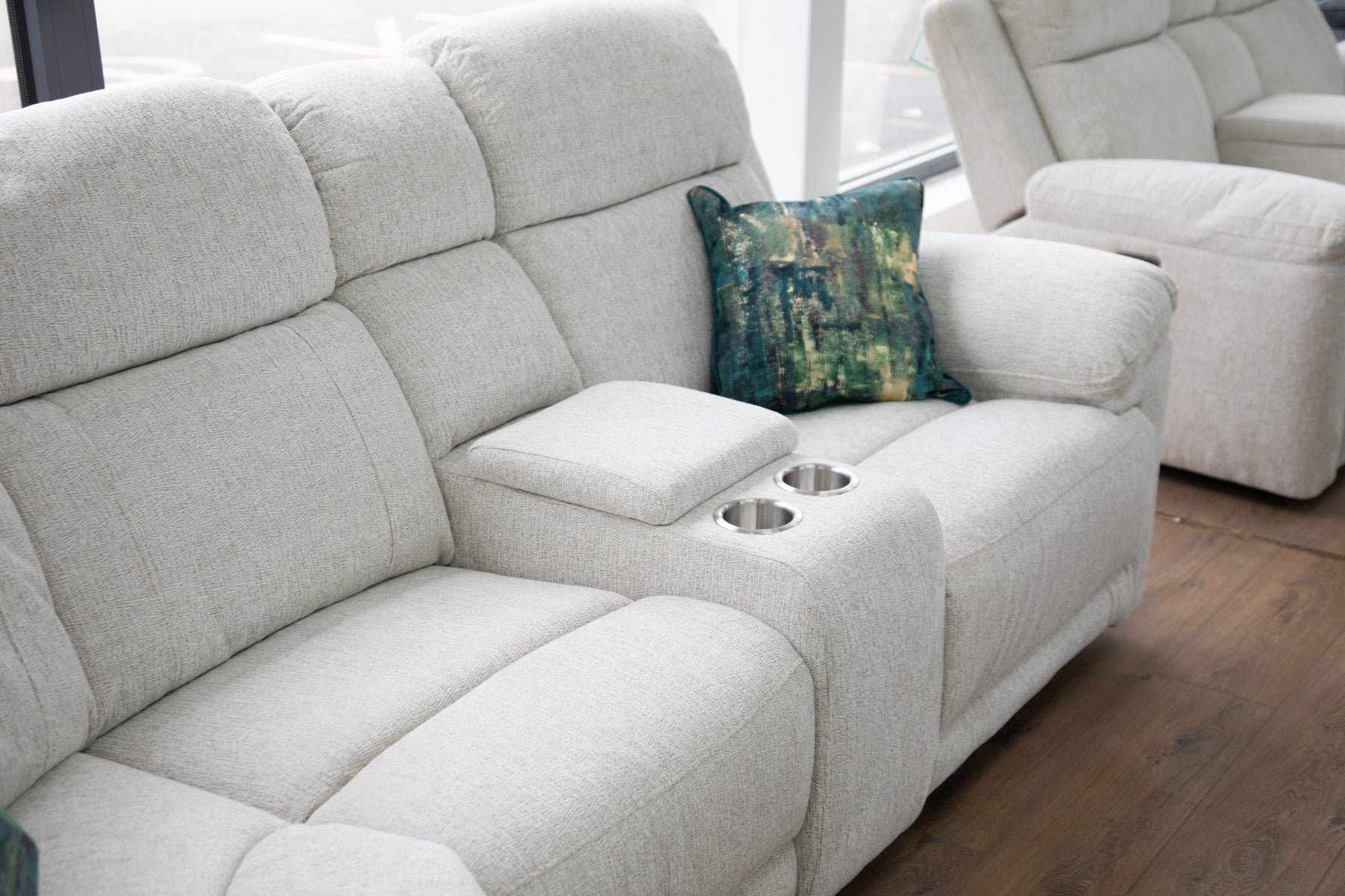 Owen Electric Recliner Sofa Beige Large Corner