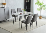 Oxford Dining Set With 4 Chairs Grey