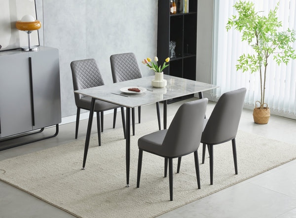 Oxford Dining Set With 4 Chairs Grey