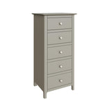 Palma 5 Drawer Chest of Drawers Pale Grey