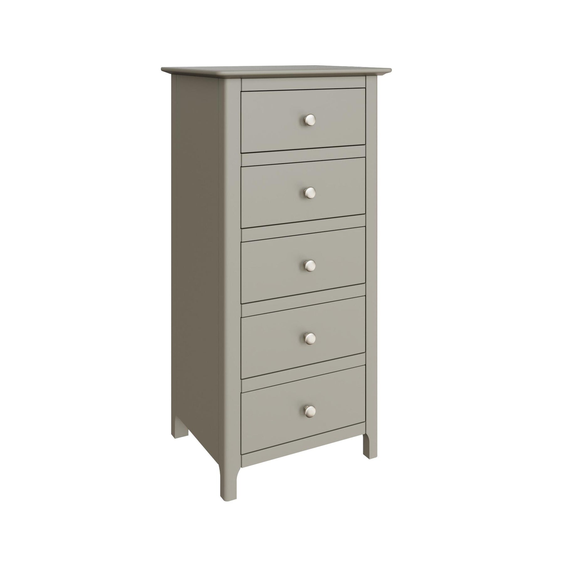 Palma 5 Drawer Chest of Drawers Pale Grey