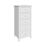 Palma 5 Drawer Chest of Drawers Pure White