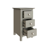 Palma 3 Drawer Bedside Cabinet Pale Grey