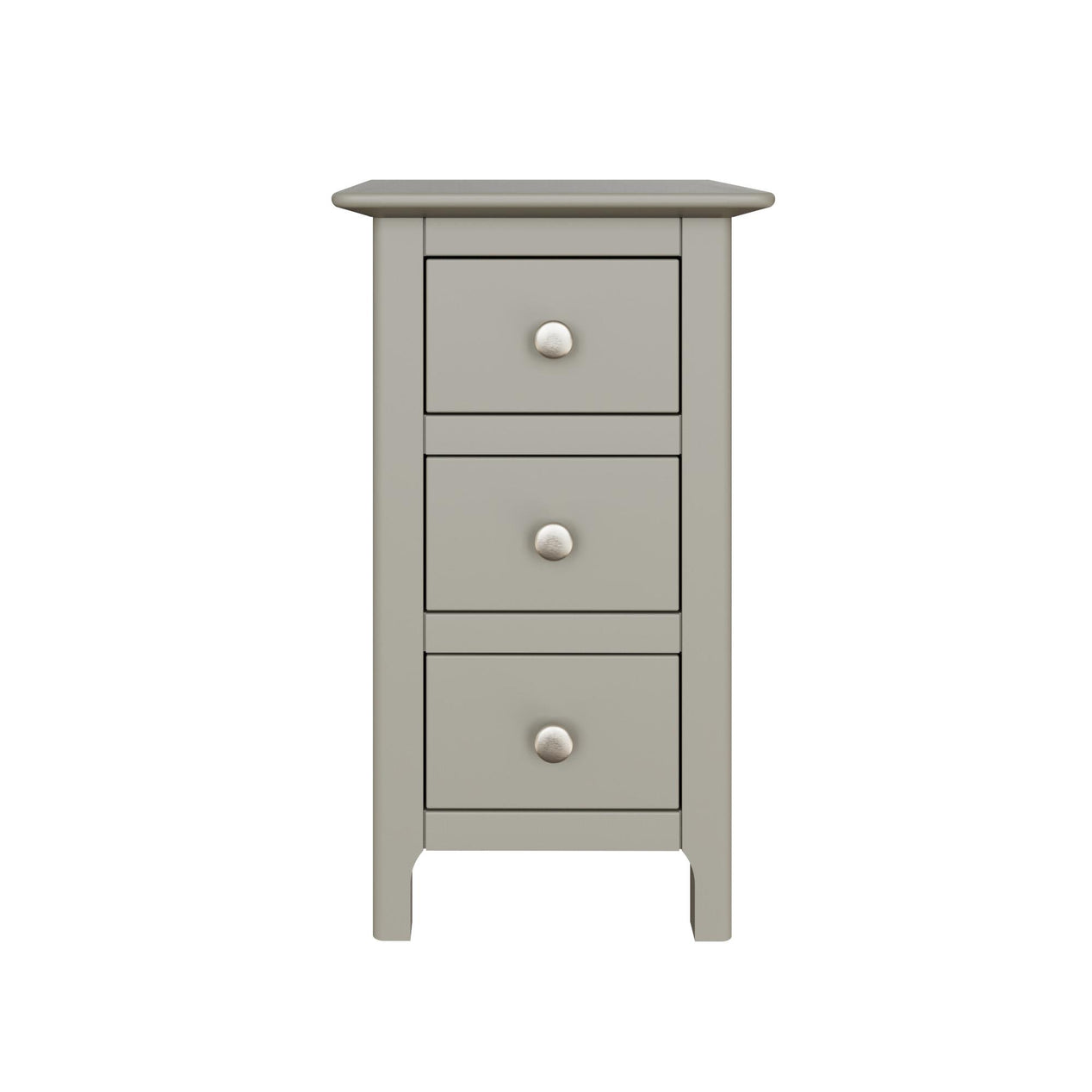 Palma 3 Drawer Bedside Cabinet Pale Grey