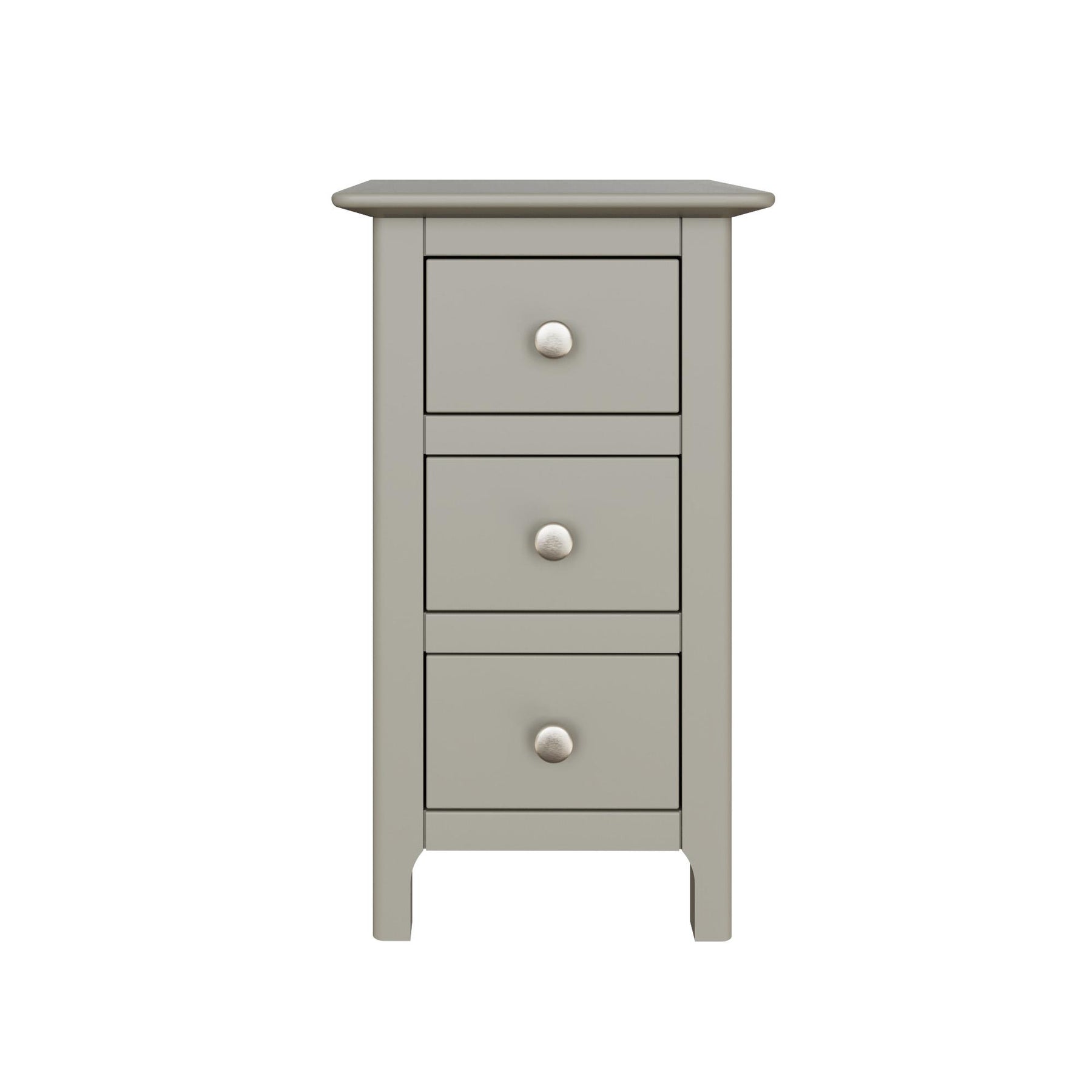Palma 3 Drawer Bedside Cabinet Pale Grey