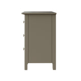 Palma 3 Drawer Bedside Cabinet Pale Grey