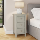 Palma 3 Drawer Bedside Cabinet Pale Grey