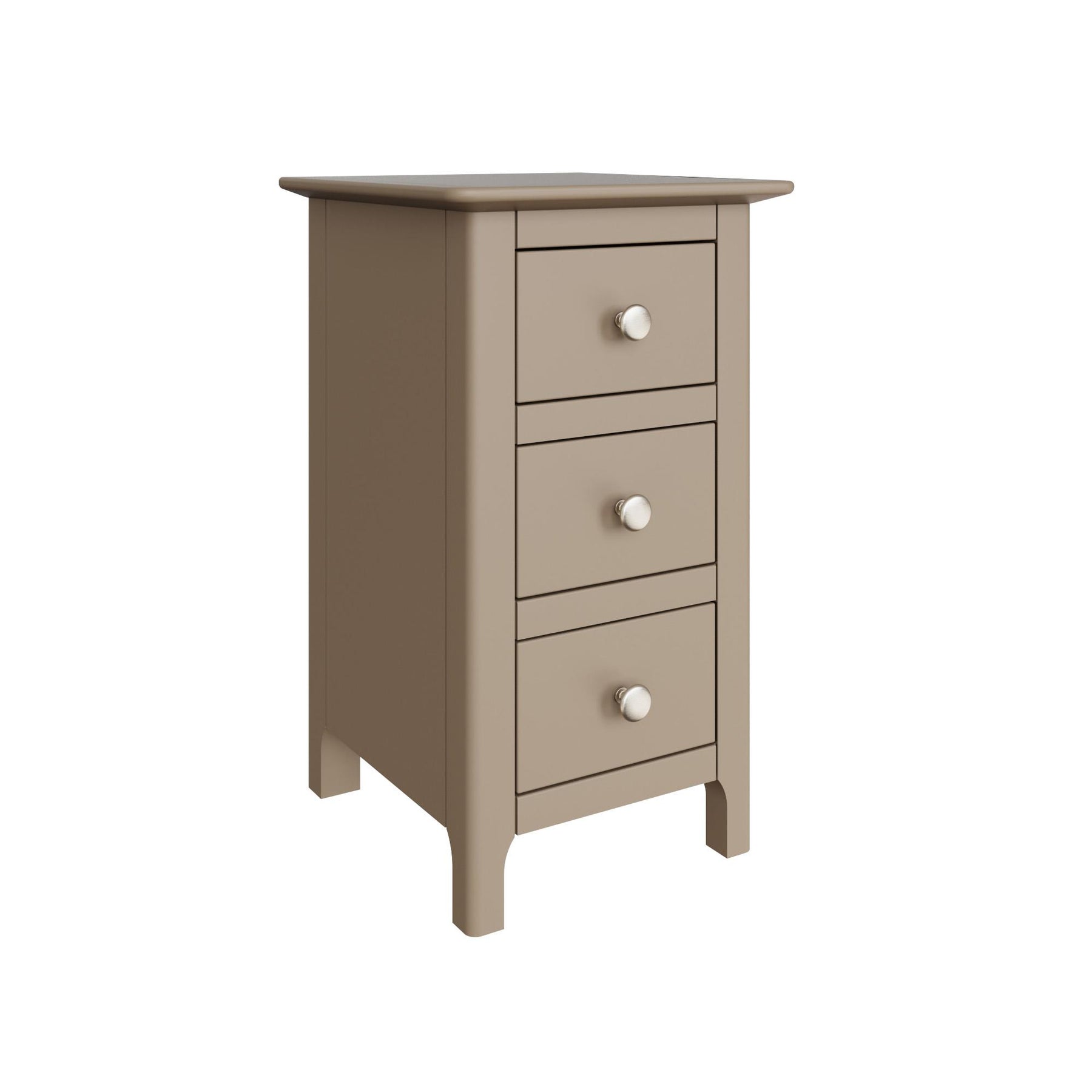 Palma 3 Drawer Bedside Cabinet Putty