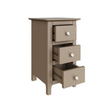 Palma 3 Drawer Bedside Cabinet Putty