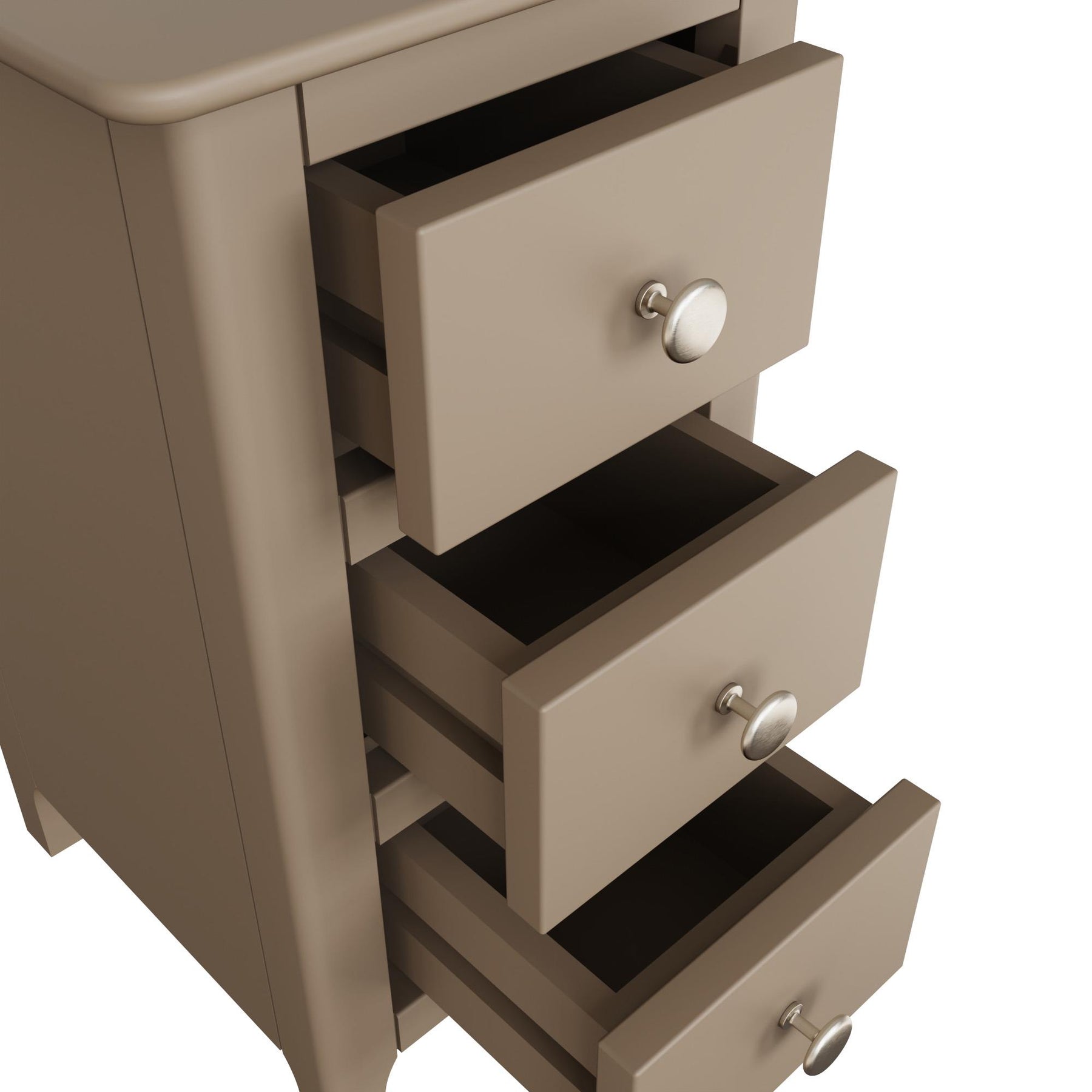 Palma 3 Drawer Bedside Cabinet Putty
