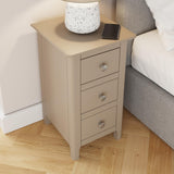 Palma 3 Drawer Bedside Cabinet Putty