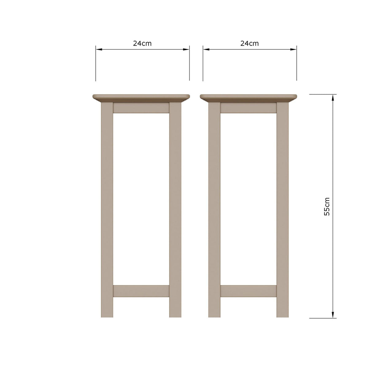 Palma Side Table Plant Stand Putty