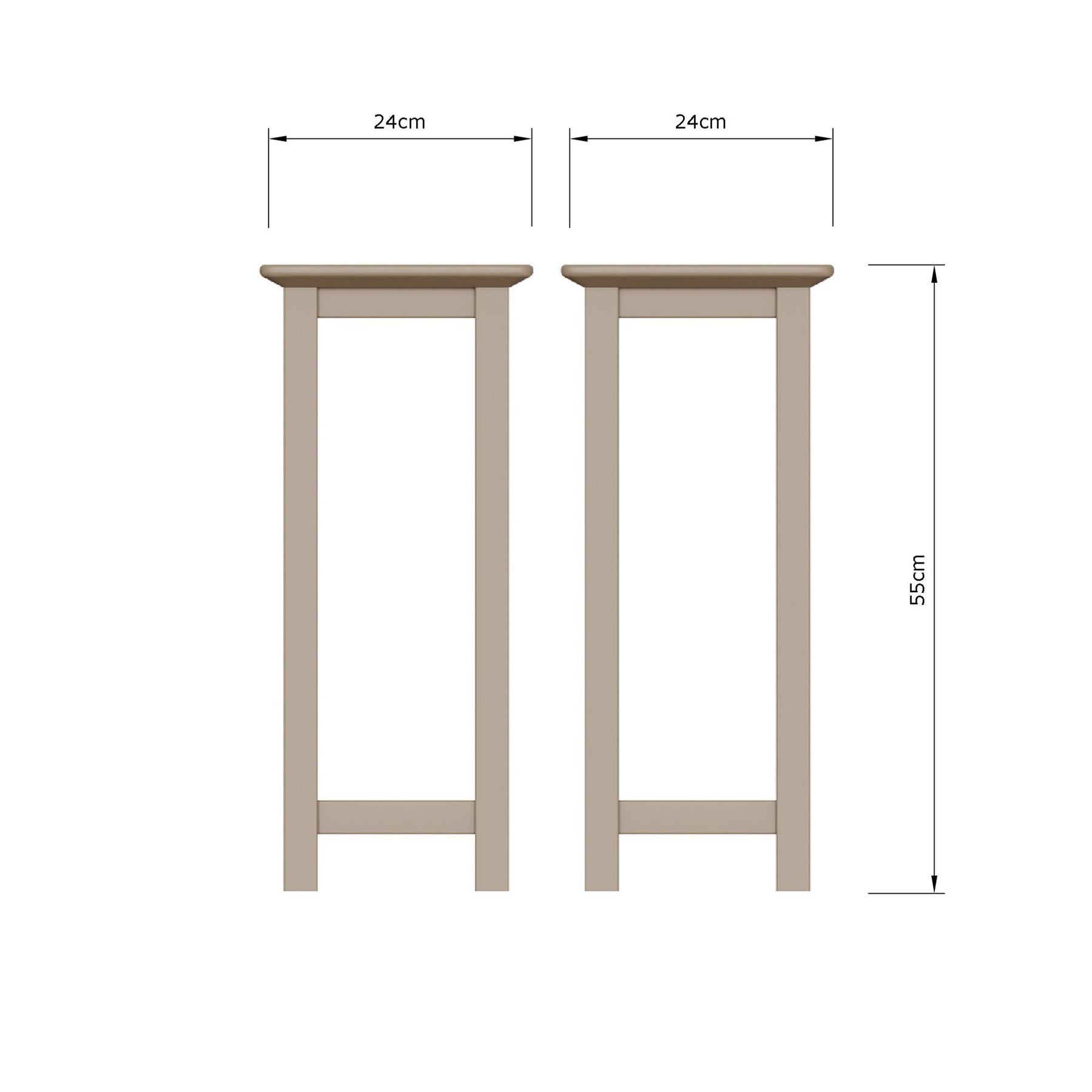 Palma Side Table Plant Stand Putty