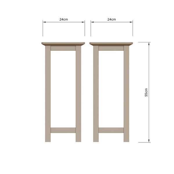 Palma Side Table Plant Stand Putty