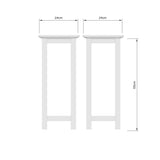 Palma Side Table Plant Stand Pure White
