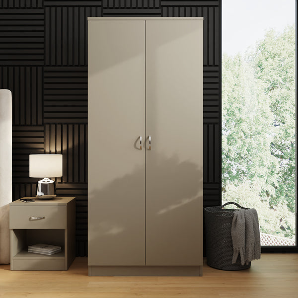 Promo 2 Door Double Wardrobe - Putty