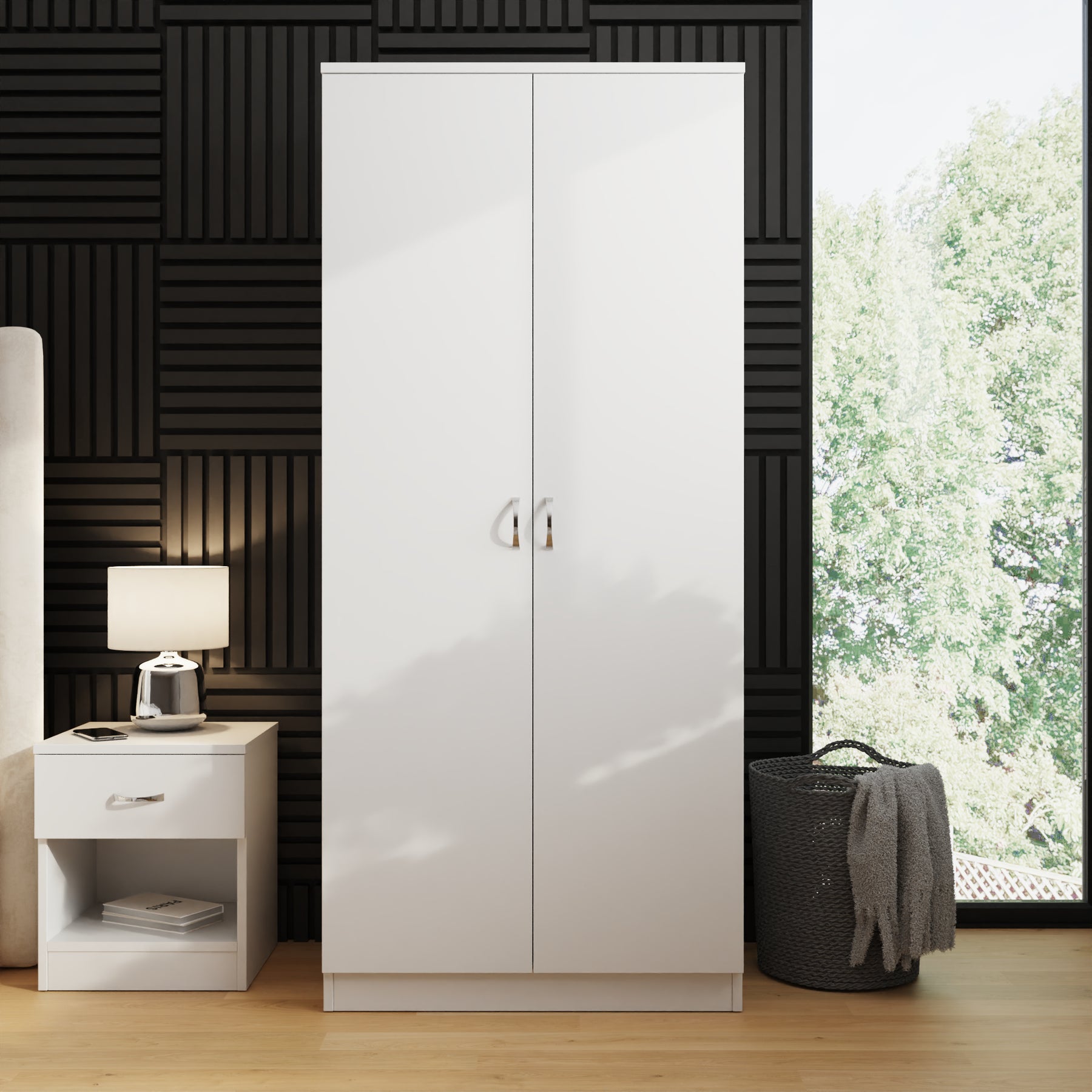 Promo 2 Door Double Wardrobe - White
