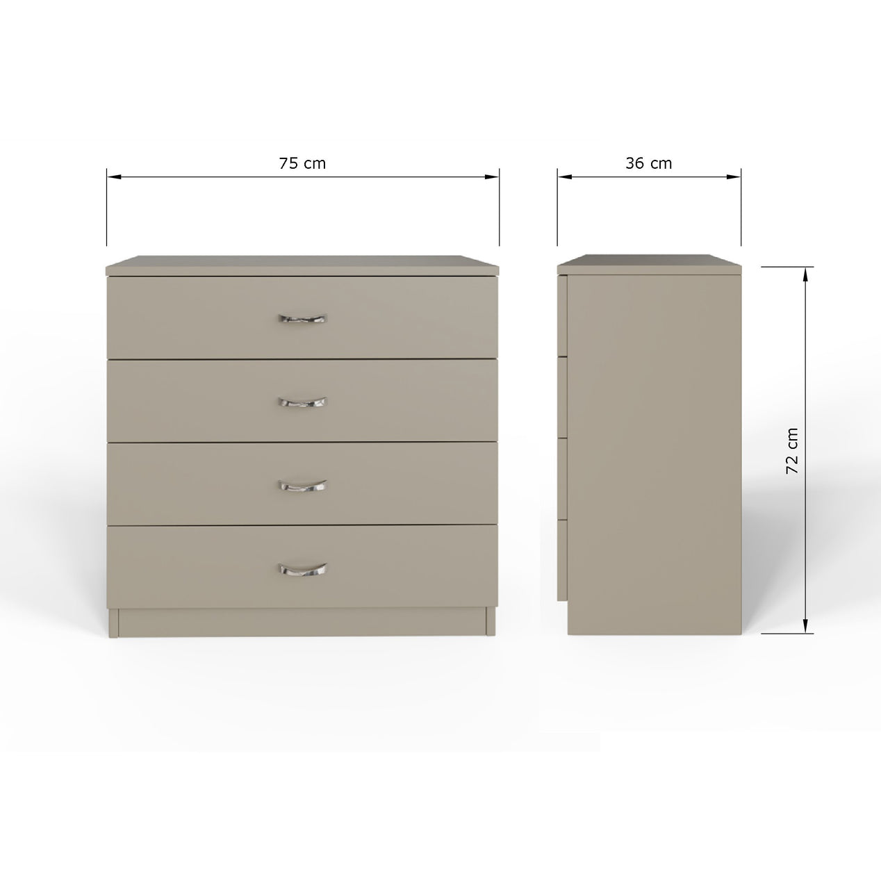 Promo 3 Piece Bedroom Furniture Set - Putty