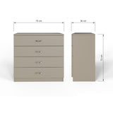 Promo 4 Drawer Chest Of Drawers - Putty