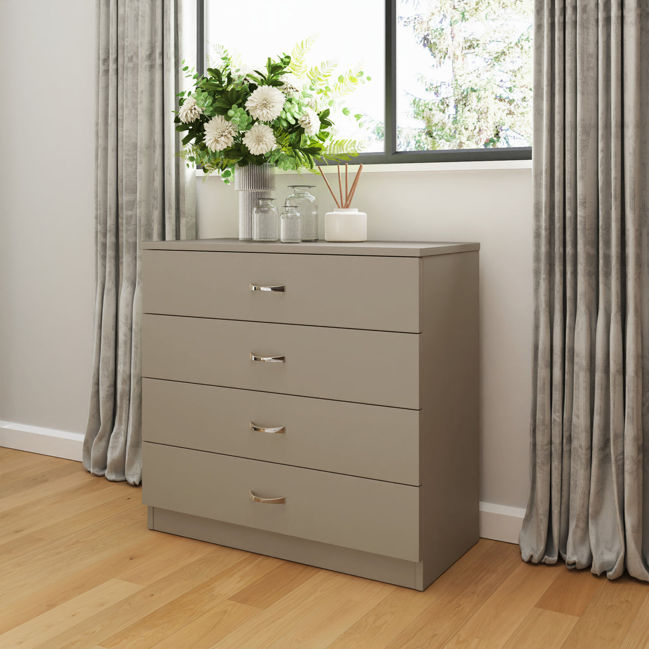 Promo 4 Drawer Chest Of Drawers - Putty