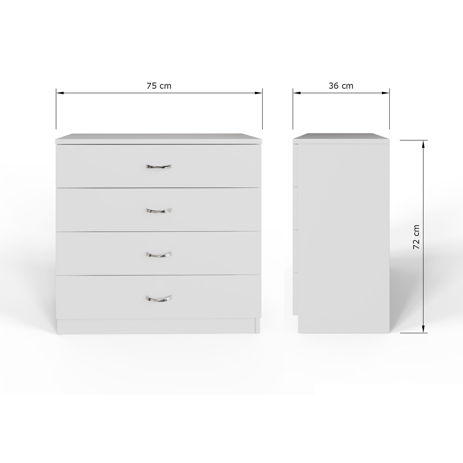 Promo 3 Piece Bedroom Furniture Set - White