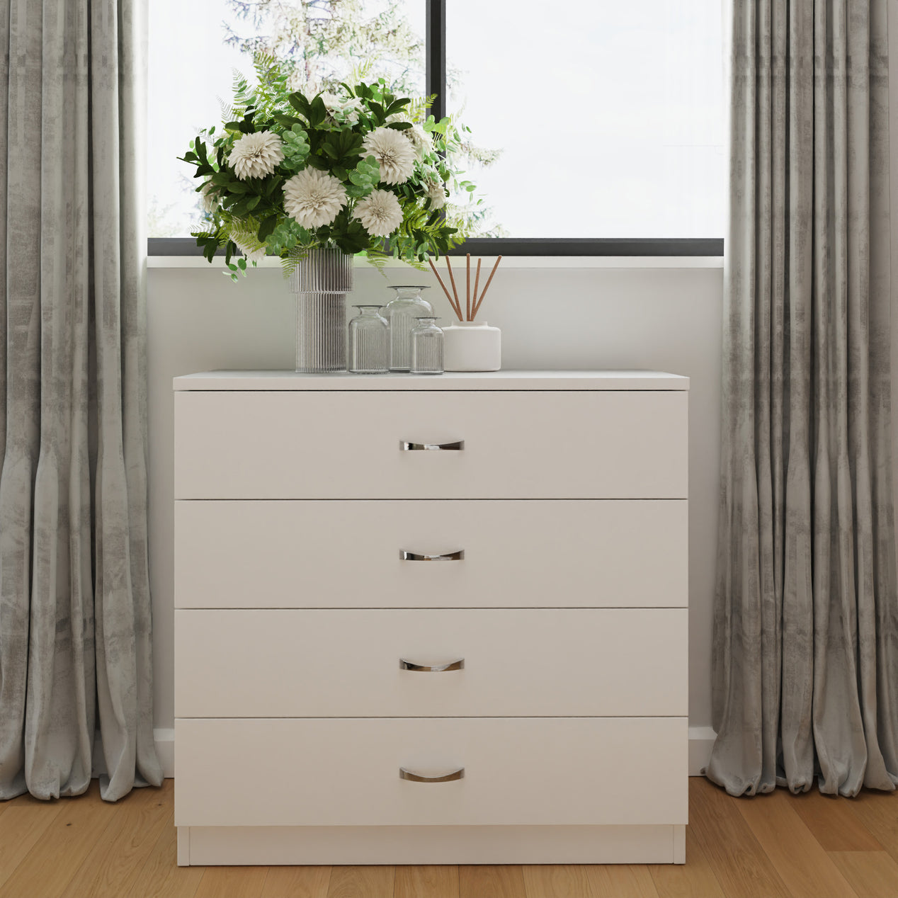 Promo 4 Drawer Chest Of Drawers - White