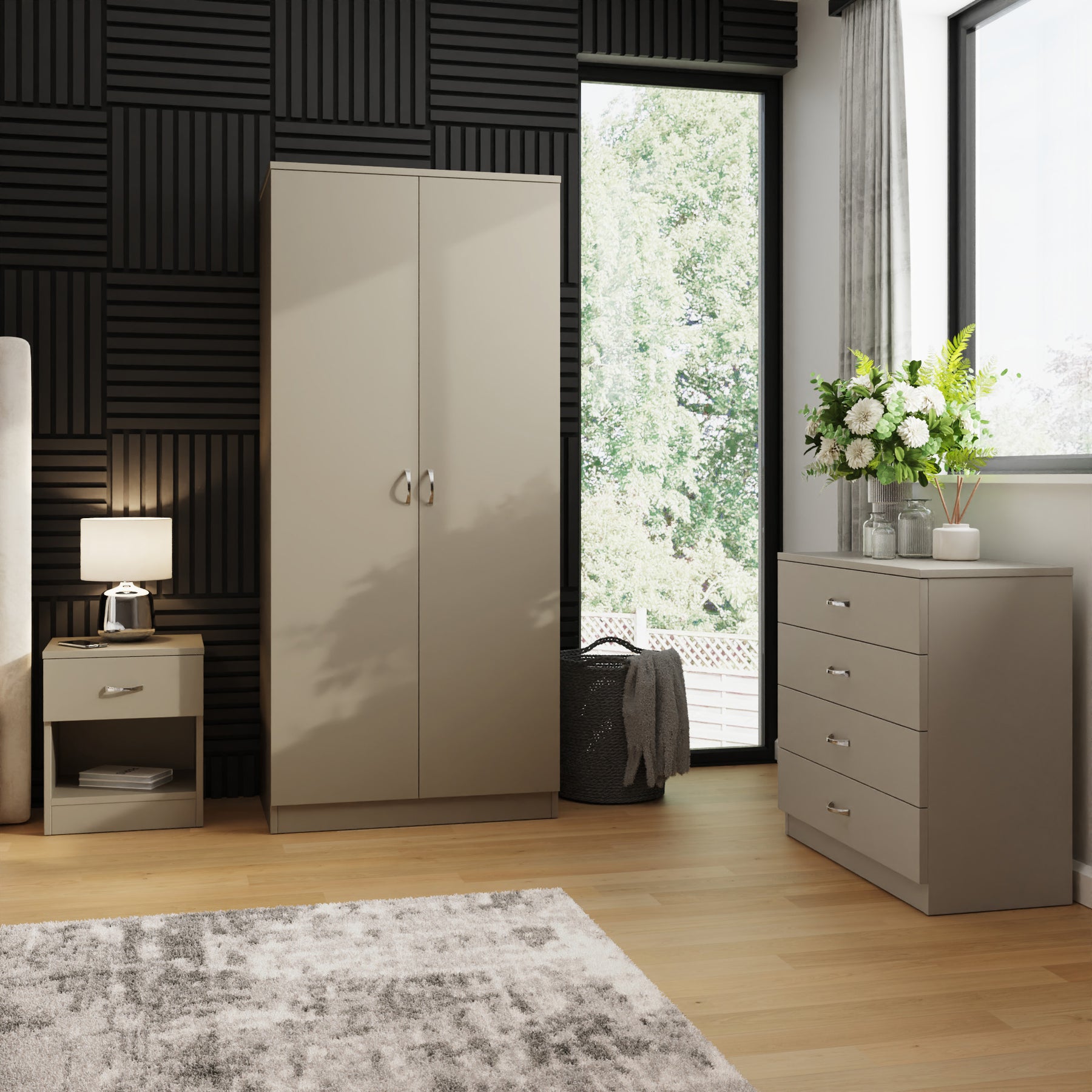 Promo 3 Piece Bedroom Furniture Set - Putty