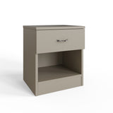 Set Of 2 Promo 1 Drawer Nightstands With Shelf - Putty