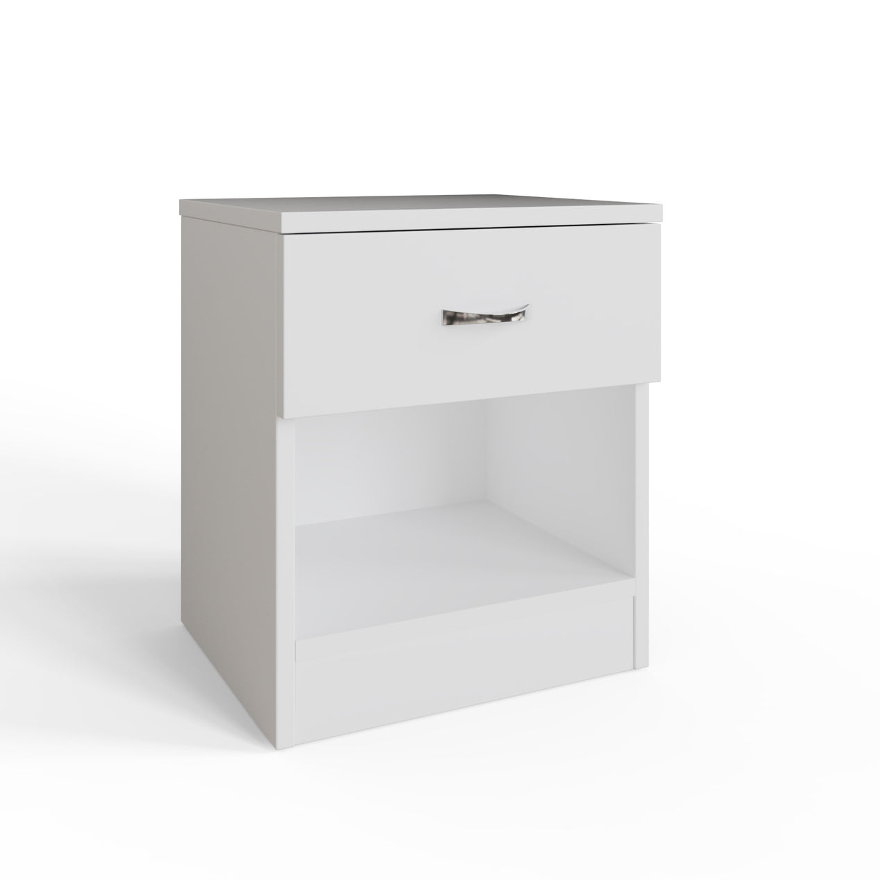Set Of 2 Promo 1 Drawer Nightstands With Shelf - White