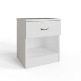 Set Of 2 Promo 1 Drawer Nightstands With Shelf - White