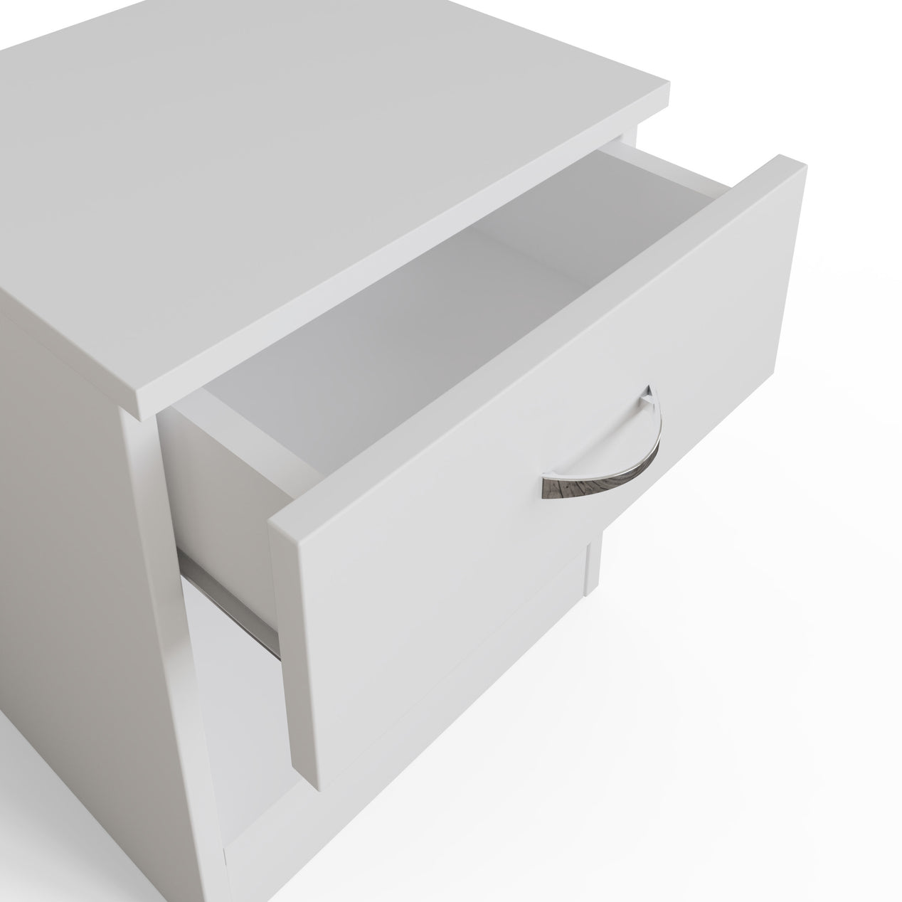 Set Of 2 Promo 1 Drawer Nightstands With Shelf - White