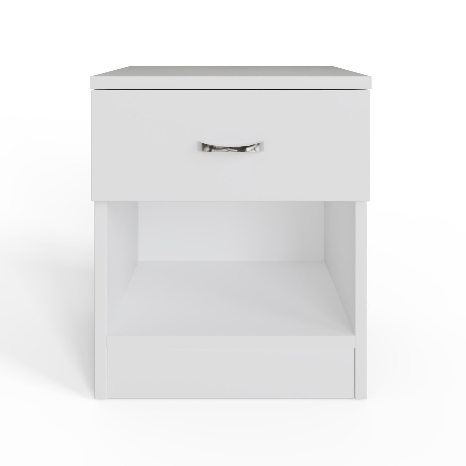 Set Of 2 Promo 1 Drawer Nightstands With Shelf - White