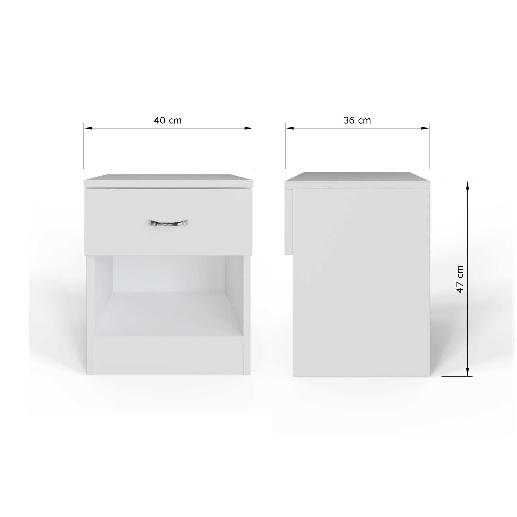 Promo 3 Piece Bedroom Furniture Set - White