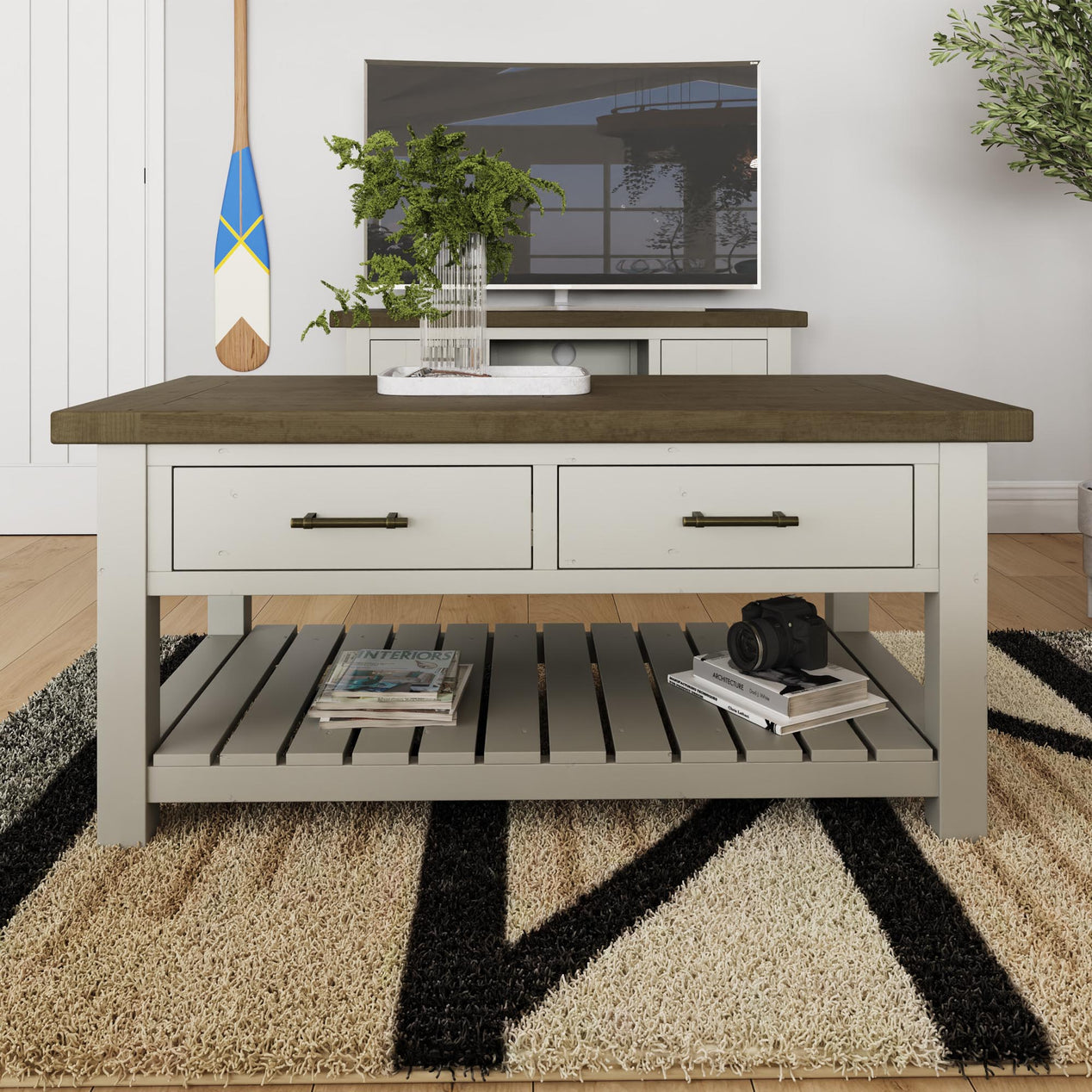 Purbeck Truffle 2 Drawer Coffee Table