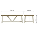 Purbeck Truffle 2m Dining Table