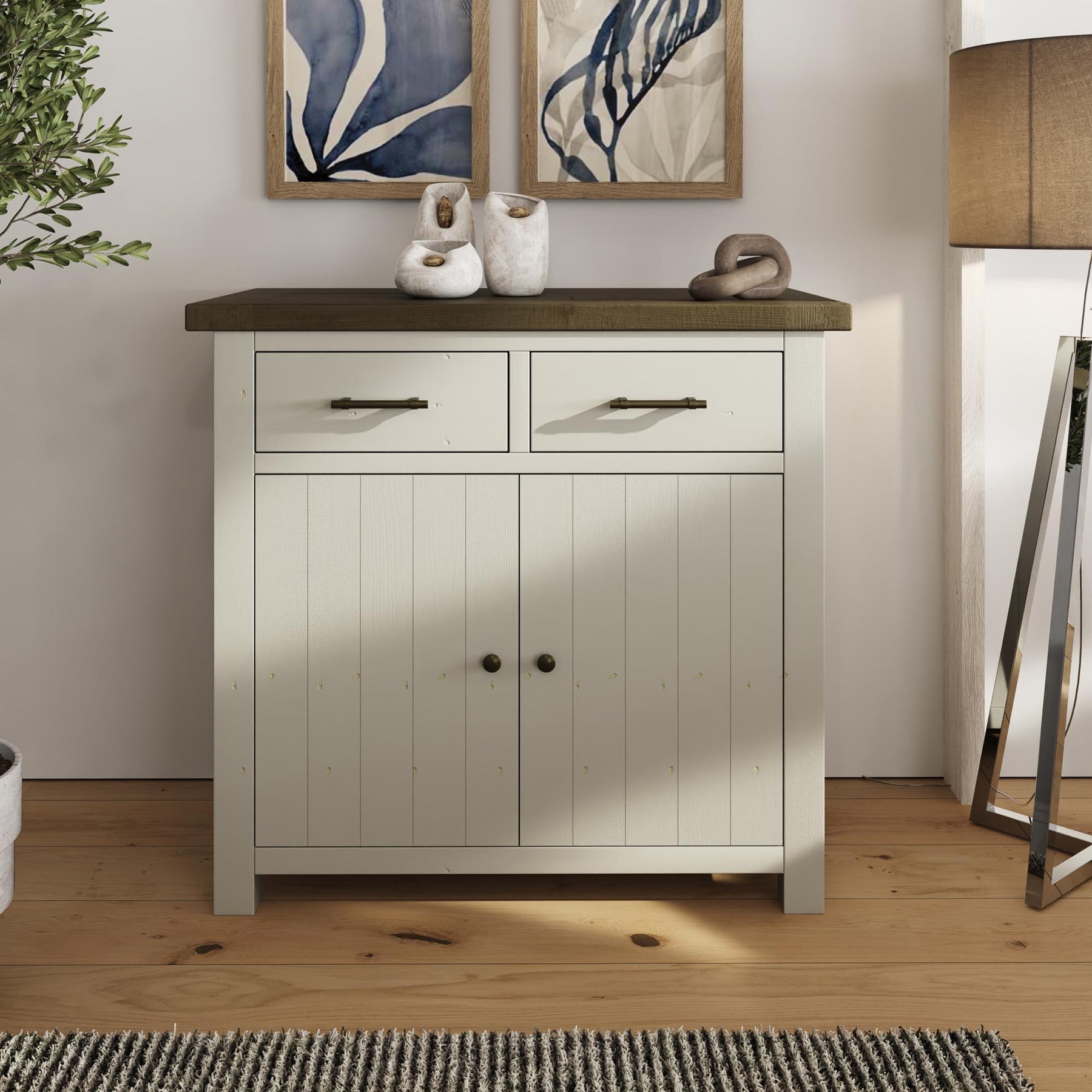 Purbeck Truffle 2 Door 2 Drawer Small Sideboard