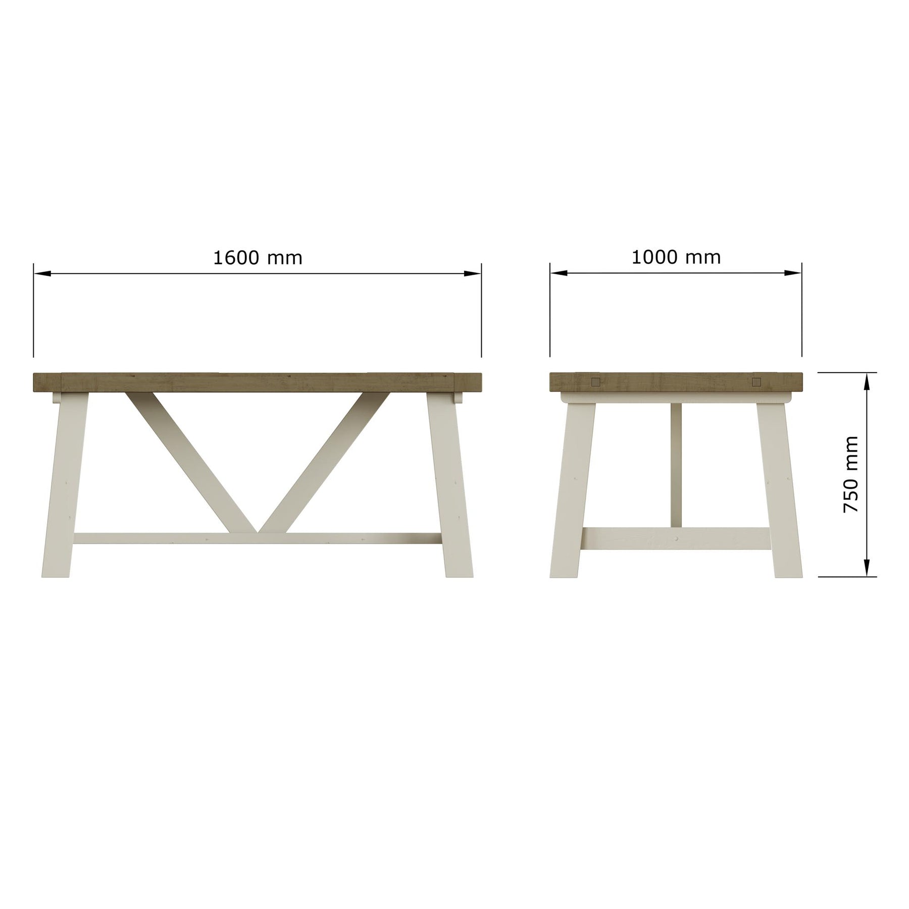 Purbeck Truffle 1.6m Dining Table