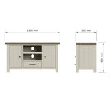 Purbeck Truffle 2 Door 1 Drawer TV Unit