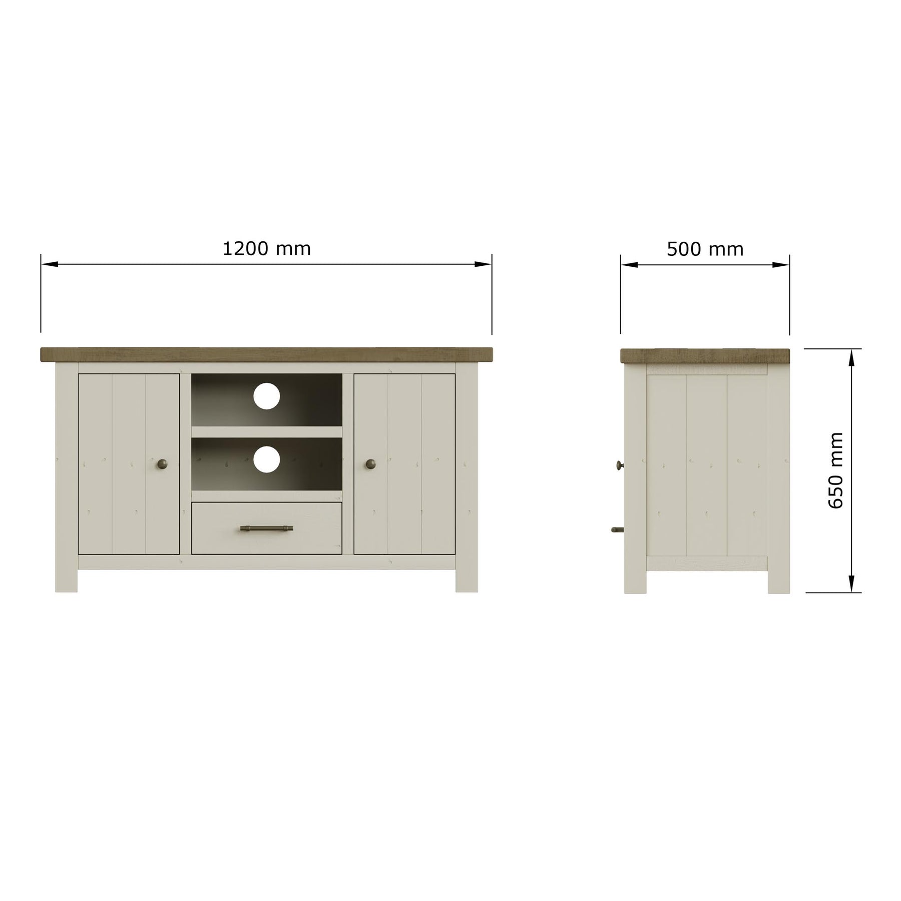 Purbeck Truffle 2 Door 1 Drawer TV Unit