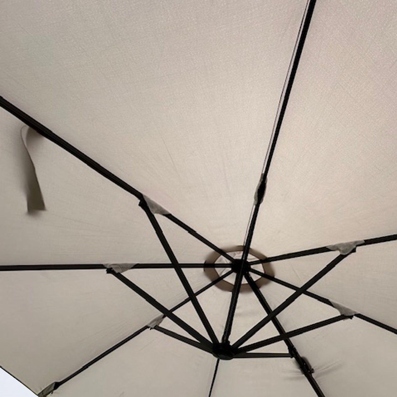 Cantilever Garden Parasol and Base 3.5m Diameter - Natural