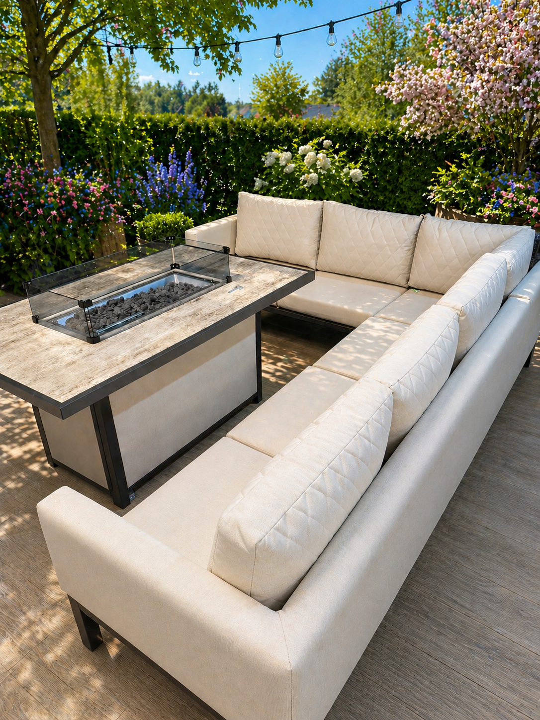 Aylin Outdoor Fire Pit Dining Set